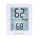 AcuRite Pro Humidity Meter & Thermometer with Touch Activated Backlight, White