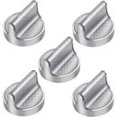 5 Pcs W10594481 Stove Knobs Replacements Stainless Steel for Whirlpool AP6023301