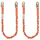 WELKFORDER 6-Foot Internal Shock Absorbing Restraint Lanyard with Double Forging Snap Hook Connectors ANSI Z359.13-2013 Compliant Fall Protection Equipment (2 Pack)
