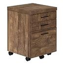 Monarch Specialties I 7400 File Cabinet, Rolling Mobile, Storage Drawers, Printer Stand, Office, Work, Laminate, Brown, Contemporary, Modern