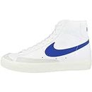 NIKE Men's Blazer Mid '77 VNTG Basketball Shoe, White Racer Blue Sail, 11.5