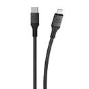 Scosche Ci4B1SG-SP Strikeline MFi Certified Premium Charge & Sync Braided Cable for Lightning and USB-C Devices 1-ft. Black