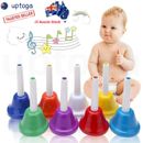 8PCS Kids Tones Music Hand Bells Educational Rainbow Musical Instruments Toy
