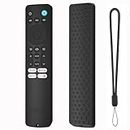 Oboe Silicone Tv Remote Cover Compatible with Redmi Smart Fire Tv 32 Redmi Fire Tv 4k 43 inches Tv Remote Protective Case with Lanyard (C-Black) [Remote NOT Included]