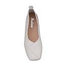 Slides for Women,Work Driving Shoes for Women Classic Slip On Ballet Comfortable Shoes Square Toe Dress Flats Classic Ballet Flats,1-Beige,36