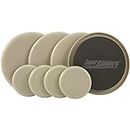 Super Sliders 3 1/2" & 7" Round Reusable Furniture Sliders for Carpet - Effortless Moving and Surface Protection, Beige (8 Pack)