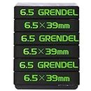 Aolamegs 6.5 Grendel/6.5X39mm Magazine Marking Band 6 Pack (Black-Green)
