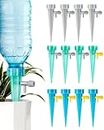 Turbid Set of 12 Automatic Plant Water Dropper Self Watering Device for Plants Self Watering Spikes Irrigation System with Adjustable Control Valve Switch Design