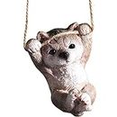 Car Accessories, 3D Swing Dog Indoor Outdoor Resin Garden Landscape Cute Resin Animal Hanging Figurine Decoration for Lawn Yard Tree Porch Patio Decorations (Color : Husky, Size : 3D Home Decor)