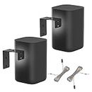 Universal Speaker Wall Mount Brackets for Samsung Sony Vizio Bose Klipsch and More Speakers with Speaker Wire - Wall Speaker Mount for Satellite & Surround Sound Speakers with Keyhole and Thread Hole