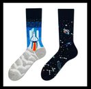 SoXs (37/42) Duo Fusée🚀🌌 Espace Socks  Chaussettes H/F dépareillées Couple Fun