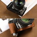 Premium Handmade Genuine Real Half Camera Leather Case Bag Cover For Nikon DF