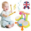 Kids Drum Kit Toy Boys Drum Set Baby Musical Instruments Gifts for 1-3 Year Old