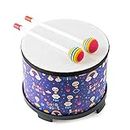 Floor Tom Drums Set: Drum Percussion Music Instrument with 2 Mallets - Preschool Montessori Floor Drum (Rainbow 8 inch)