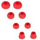 Earbud Tips 4 Pairs Silicone Earbuds Set Compatible with Beats Dr. Dre Powerbeats 1.0, Powerbeats 2, Powerbeats 3 Wireless in-Ear Earphones,Red