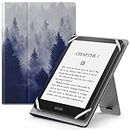 MoKo Universal Case for 6",6.8",7" Kindle eReaders - Kindle/Kobo/Voyaga/Lenovo/Sony Kindle E-Book Reader, Lightweight PU Leather Folio Shell Cover Case, with Hand Strap/Kickstand, Gray Forest