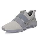White Walkers Grey Synthetic Leather Running Shoes for Man -12 UK