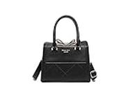 Diana Korr Faux Leather Women & Girls Handbags Purse, Stylish Fashion Shoulder & Crossbody Bag With Long Strap (Black)