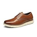 Bruno Marc Men's GentFlex Neat Polish Dress Sneakers Casual Oxford Formal Shoes,Size 8,Brown,GRANDPLAIN