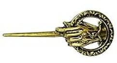 Mahi Game of Thrones Antique Golden Hand of The King Pin Brooch (Big - 7 cm) BP1101004G