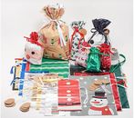Kringle Express 60-Piece REUTILIZABLE Drawcord Gift Bag Set con etiquetas 