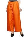 Vetements Girl's Cotton Solid Palazzo Pants Color Orange Size L