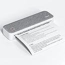 BISOFICE PeriPage Portable Printer, A4 Wireless Bluetooth Travel Printer, Portable Thermal Printer Compatible with Android and iOS, Support 2''/3''/4'' Paper Width, Mobile Printer (Gery)