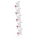 Totority 5pcs Mini Shopping Cart Cart Shopping Trolley Decor for Home Work Decor Shopping Utility Cart Playset Small Container Red Child Double Layer Tie Rod Wrought Iron