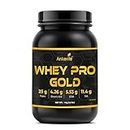 Ankerite Whey Pro Gold whey protein powder for men muscle gain | gym protein powder for men | gym supplement with 25g of protein per serving | whey protein 1kg.