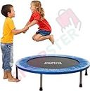 Shopster Compact Fitness Mini Indoor/Outdoor Jumping Trampoline for Kids | Quiet and Safe Bounce (40 Inch) Multi