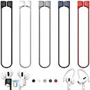 6 Pack Magnetic AirPods Strap - Anti-Lost Cord for AirPods 1/2/3 & Pro - Soft Silicone Sports Lanyard and Ear Hook - 5 Straps & 1 EarHook