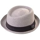 Cappello Trilby di maiale da uomo S70 (58 cm, grigio chiaro)