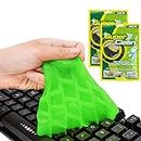 ULTRICS Keyboard Cleaner, (2 Pack) Dust Cleaning Gel Putty Slime, Dirt Remover Kit for PC Computer Laptop Car Interiors Air Vents Dashboard Camera Remote Control Mobile Phone Printer Electronics