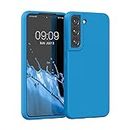 kwmobile Custodia Compatibile con Samsung Galaxy S22 Cover - Back Case per Smartphone in Silicone TPU - Protezione Gommata - blu fluo