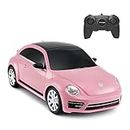 Beetle Remote Control Car, Rastar 1:24 Scale Beetle RC Toy Car for Kids, Pink Beetle