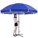 RAINPOPSON Garden Umbrella Outdoor Big Size 8ft With Stand Patio Garden Umbrella (8ft/48in) (Blue)