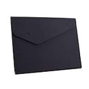 Enyuwlcm PU Leather A4 File Folder Document Holder Waterproof Portfolio Envelope Folder Case with Invisible Magnetic Closure Black