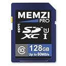 MEMZI PRO 128GB Class 10 80MB/s SDXC Memory Card for Panasonic Lumix FZ, LX, TZ, ZS Series Digital Cameras