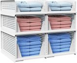 6 Packs Storage Box Set for Basket Organizer Bins Set for Closet