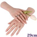 Modelo de mano de silicona para mujer maniquí de mano para arte exhibición de joyas práctica de uñas