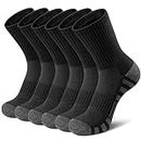Airacker Athletic Socks Sport Running Calf Socks Performance Cushioned Breathable Crew Socks for Men Women(6 Pairs)