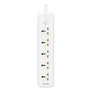 Ant Esports PS500 Power Strips with 5 Universal Socket, 3-Meter-Long Cord, 2500-Watt, Fireproof Material, Heavy Duty Cable Overload Protection, Extension Cord for Home/Office Appliances – White