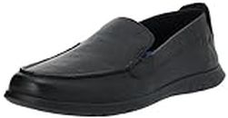 Clarks Men's Flex Way Step Loafer, Black Leather, 24.0 cm