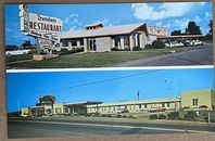 Maryville TN Travelers Restaurant Motel Hotel KFC Sign Vintage Postcard c1970