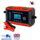 Smart Car Battery Charger Automatic Jump Starter Pulse Repair 12V AGM/GEL UK Red