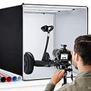 Photo Studio Box, 32x32x32 Inches Portable Foldable Photography Light Box Shooting Tent with Dimmable High CRI95+ LED Lights and 4 Backdrops for Product Photography…