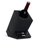 H.Koenig raffreddatore di vino LVX26, refrigeratore, vino bianco e rosso, rosé, champagne, diametro fino a 9 cm, temperatura regolabile da 5°C a 18°C, controllo digitale, sistema termoelettrico, 72 W