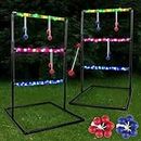 Topunny LED Ladder Ball Toss Game Set Indoor Outdoor Game for Family Beach/Pool/Lawn/Camping/Carnival Games for Adult Kids Toys for Boys Girls Teens Fun Gifts for All Ages