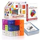 Playmags Brainy Cube with Brainy Cube Challenge Cards, Building Blocks for Creative Open-Ended Play, Educational Toys for Children Ages 3 Years +