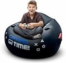 FranFusion Inflatable Gaming Chair for Kids & Teens with Cup Holders and Side Pocket - This Air Bean Bag Game Chair is The Perfect Furniture for Gamer Room Decor